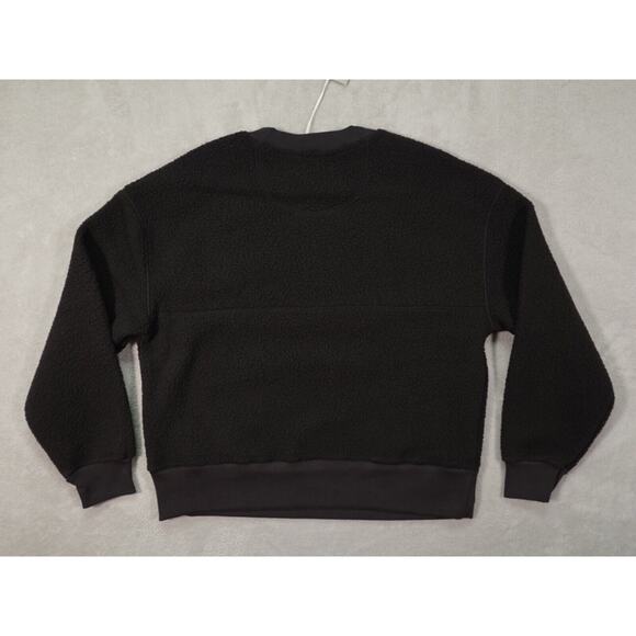Everlane Womens Black 100% Polyester Pullover Teddy Sweater Size M - Picture 9 of 12